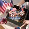 4th of July Front Door Decorations – 9-Inch Wooden Patriotic Wreath with Red, White & Blue Americana “Welcome USA” Sign, Perfect for Memorial Day, Independence Day, Labor Day, and Veterans Day Indoor Décor